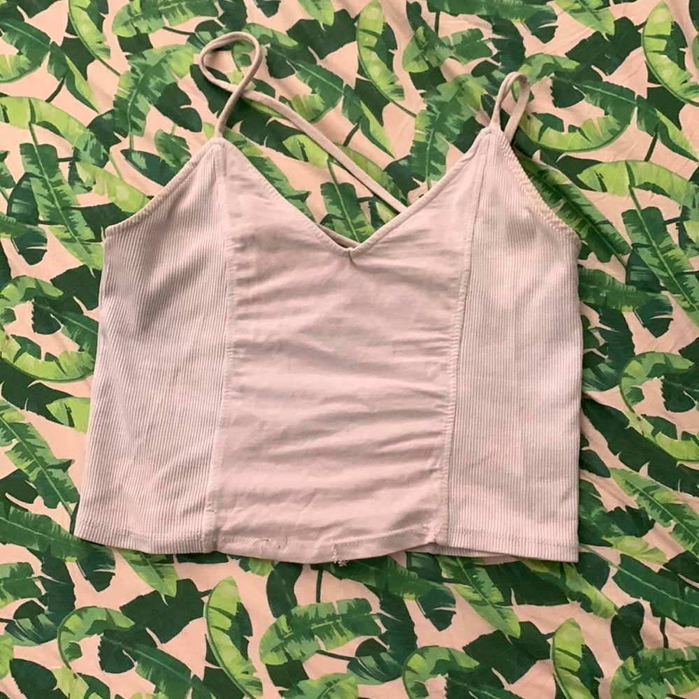 See through corset type crop tank top